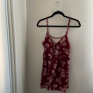 Floral burgundy dress